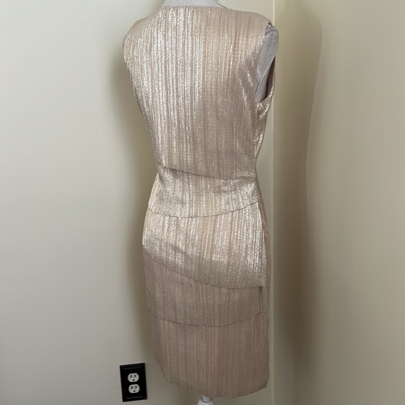 Alex Marie Elegant Gold Sleeveless Dress - Picture 12 of 15